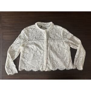 Whistles White Lace Blouse Women’s US 10